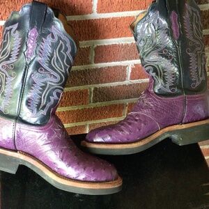 Lucchese Women's Purple and Black Western Boots